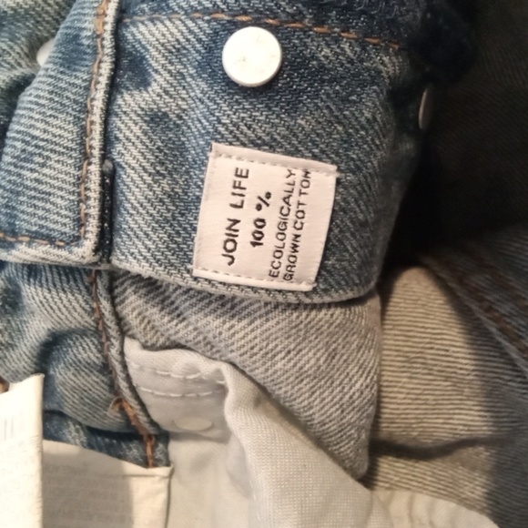 Zara Womens Busted Knees Distressed Slightly Baggie Button Fly Size 8 - Picture 5 of 11